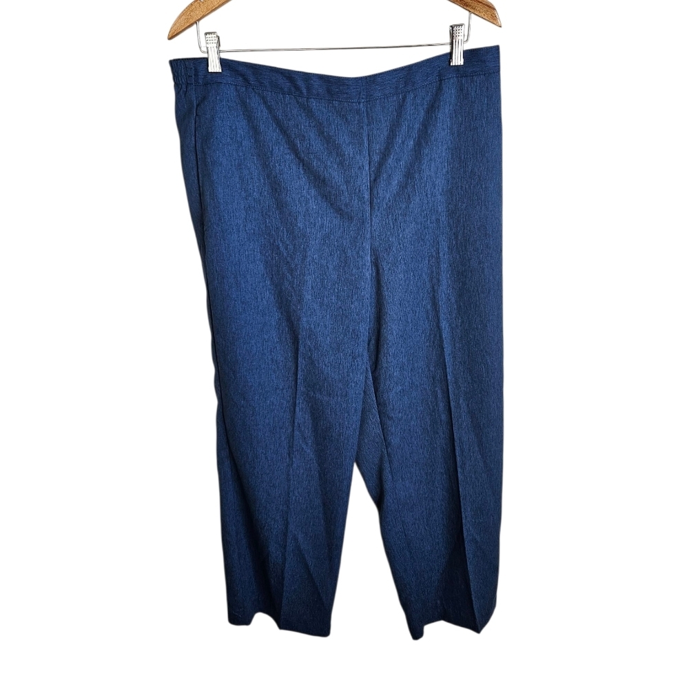 NWT Alfred Dunner Blue Slip-on Classic Fit Pants, Size 16